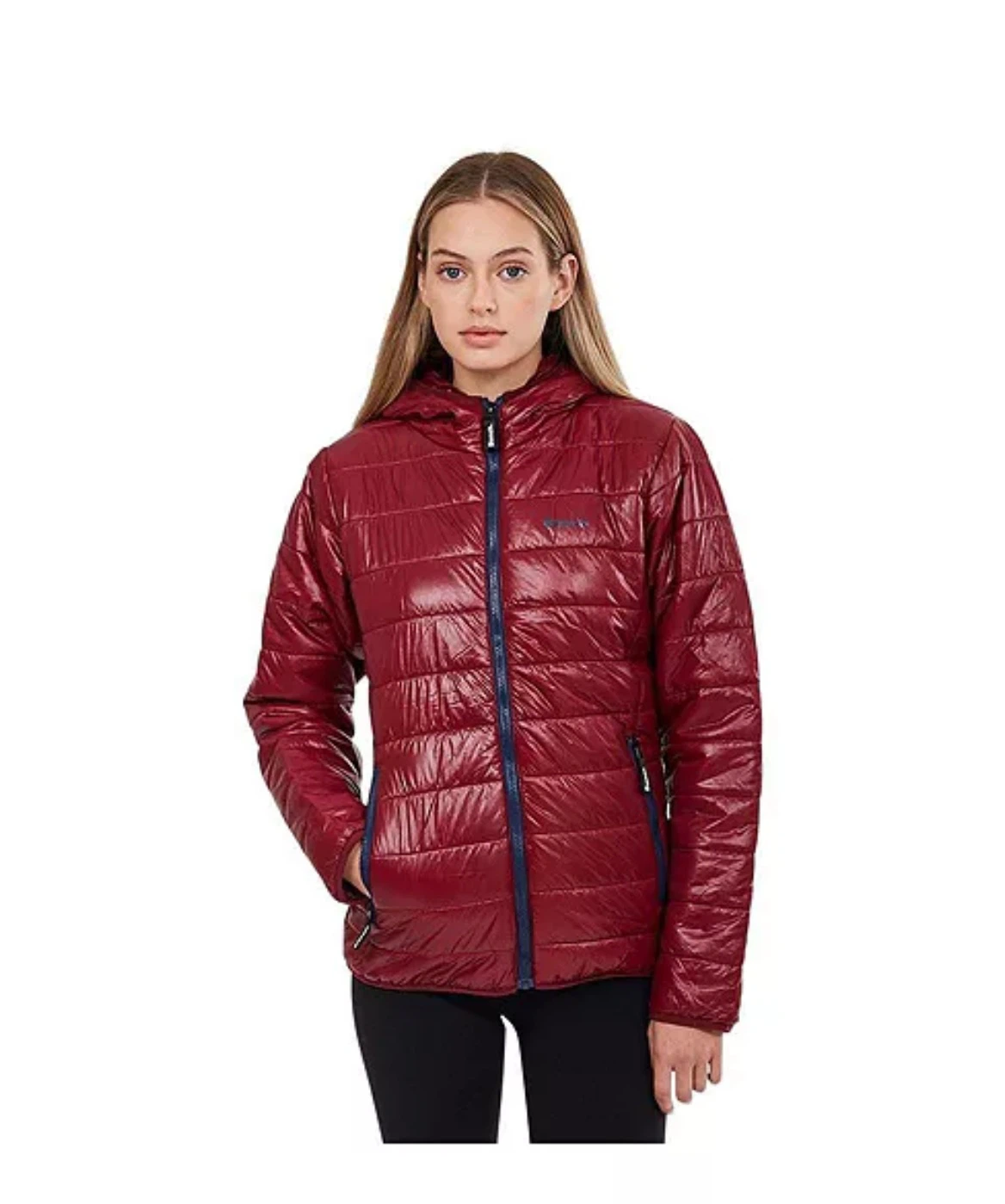 Bench Ladies Burgundy Red Puffer Jacket / medium-large