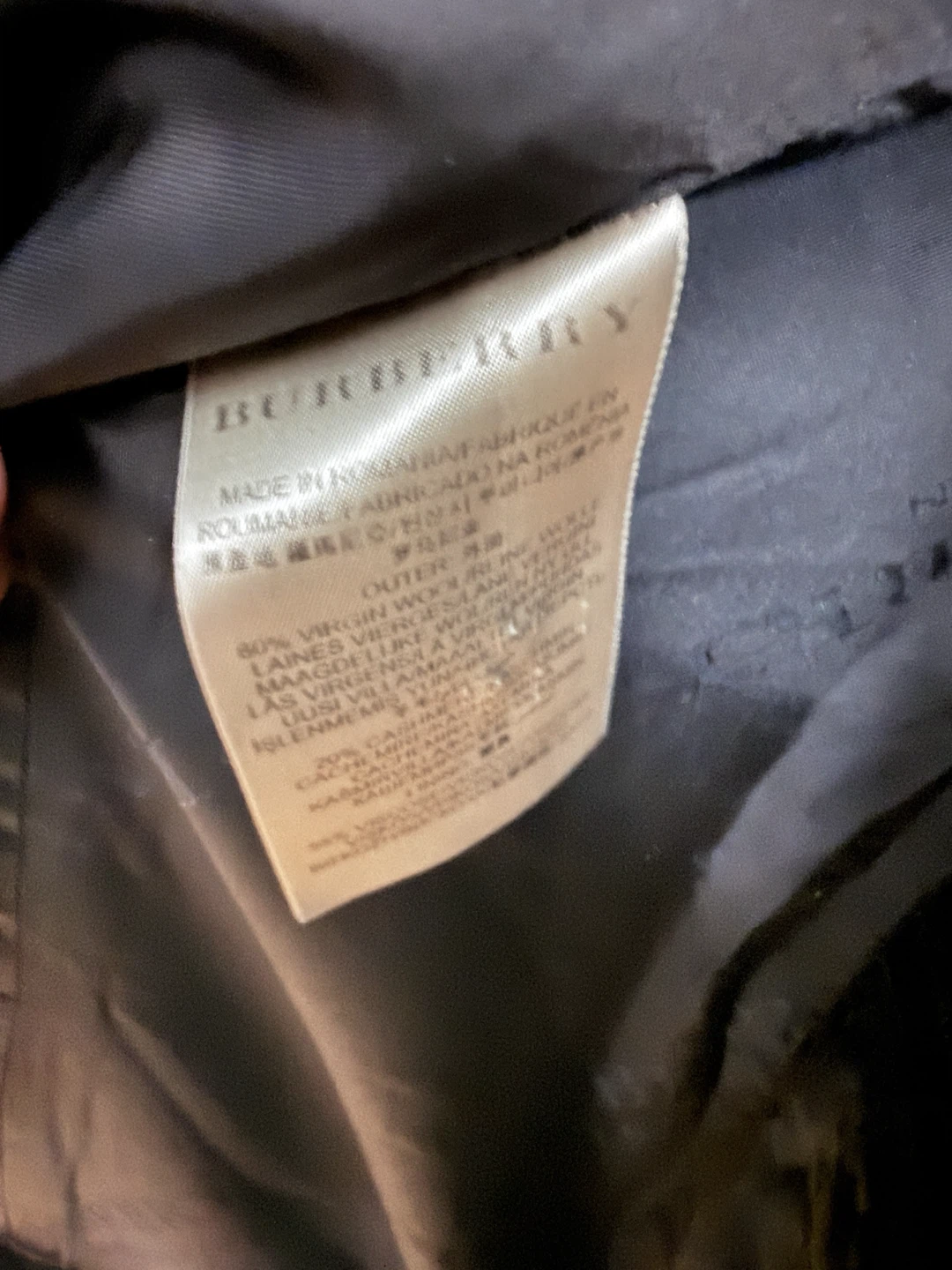 Burberry London Black Wool Cashmere Peacoat sz M - photo 5