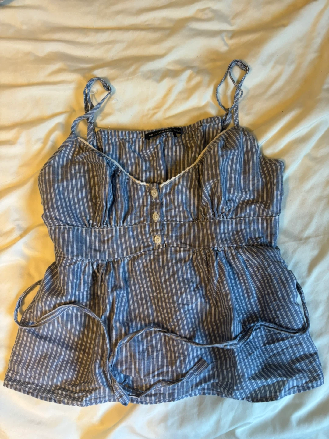 Brandy Melville Blue Striped Tank Top