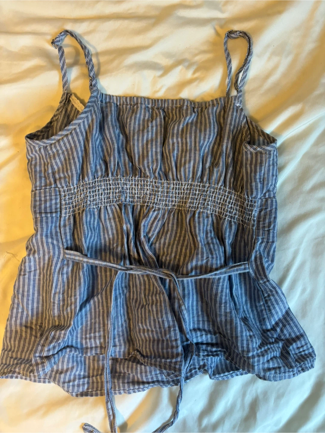 Brandy Melville Blue Striped Tank Top - photo 2