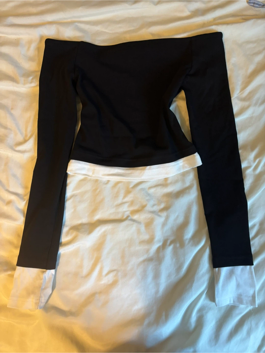 Edikted Off-Shoulder Long Sleeve Top