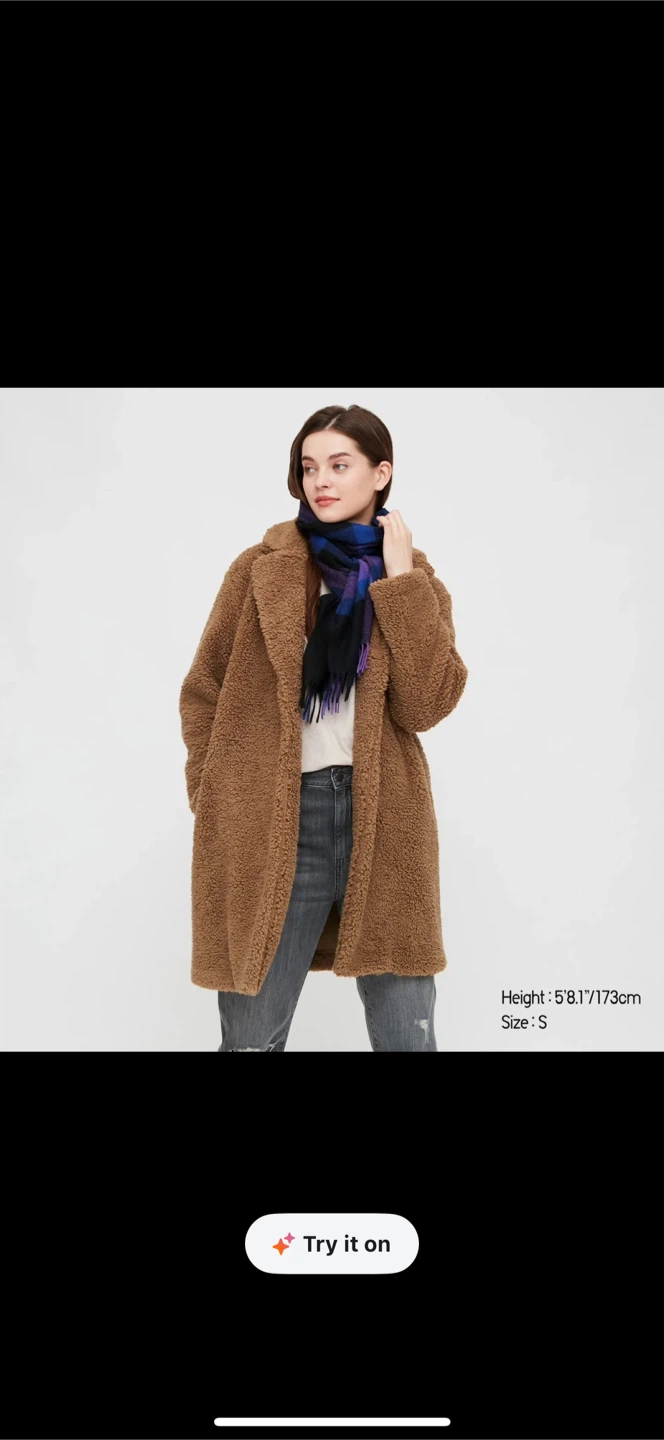 Uniqlo teddy coat XS