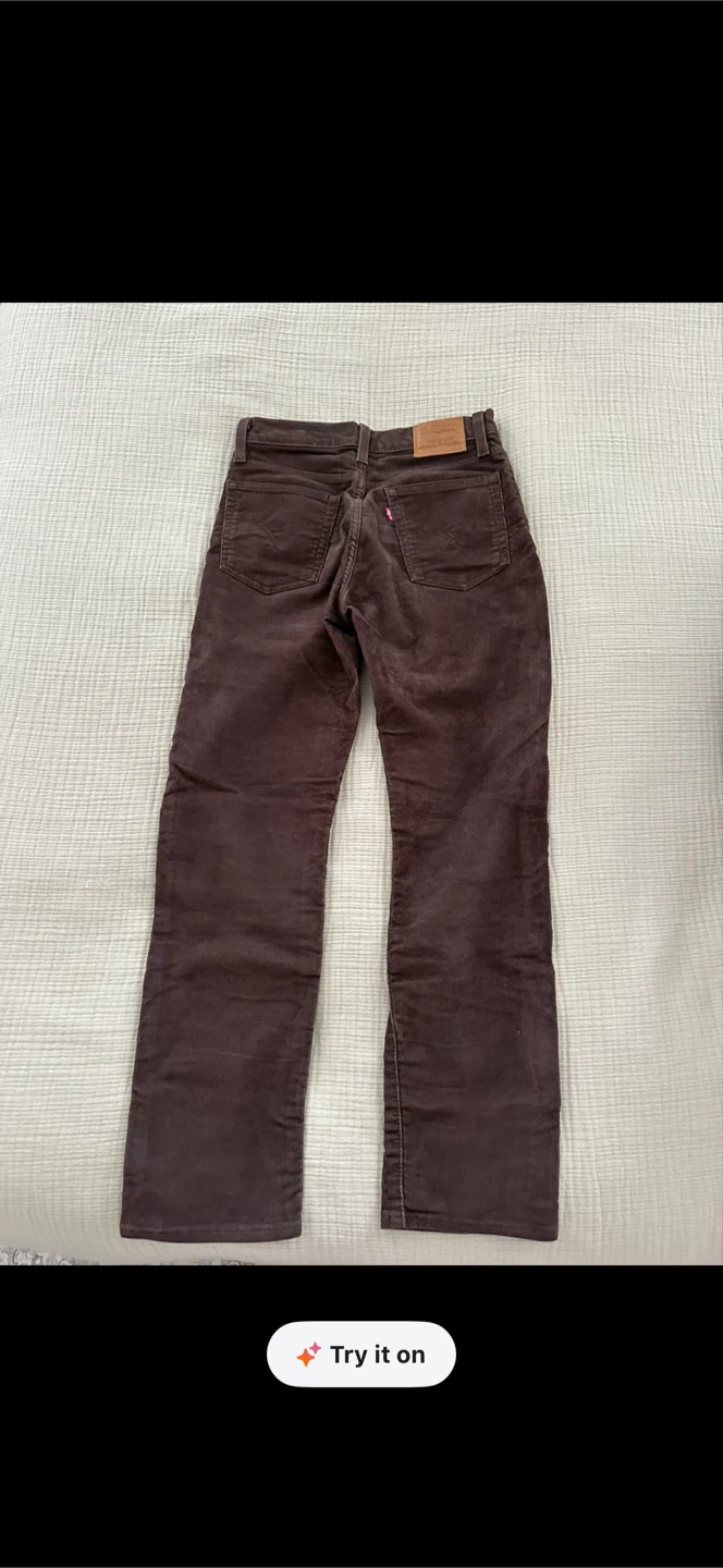 Levi’s brown corduroy wedgie straight pants size 25