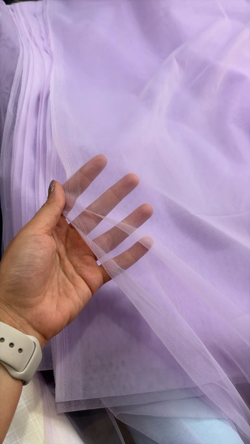 6 pcs Light Purple Net Table Runners