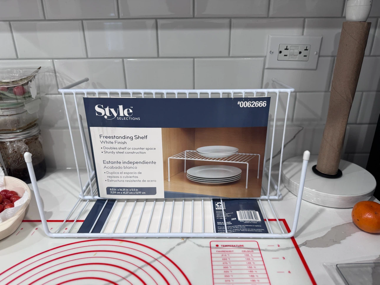 Style Selections Large White Kitchen Storage Shelf
