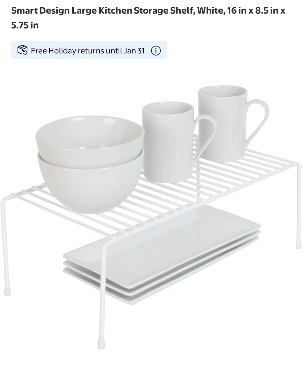 Style Selections Large White Kitchen Storage Shelf - photo 2