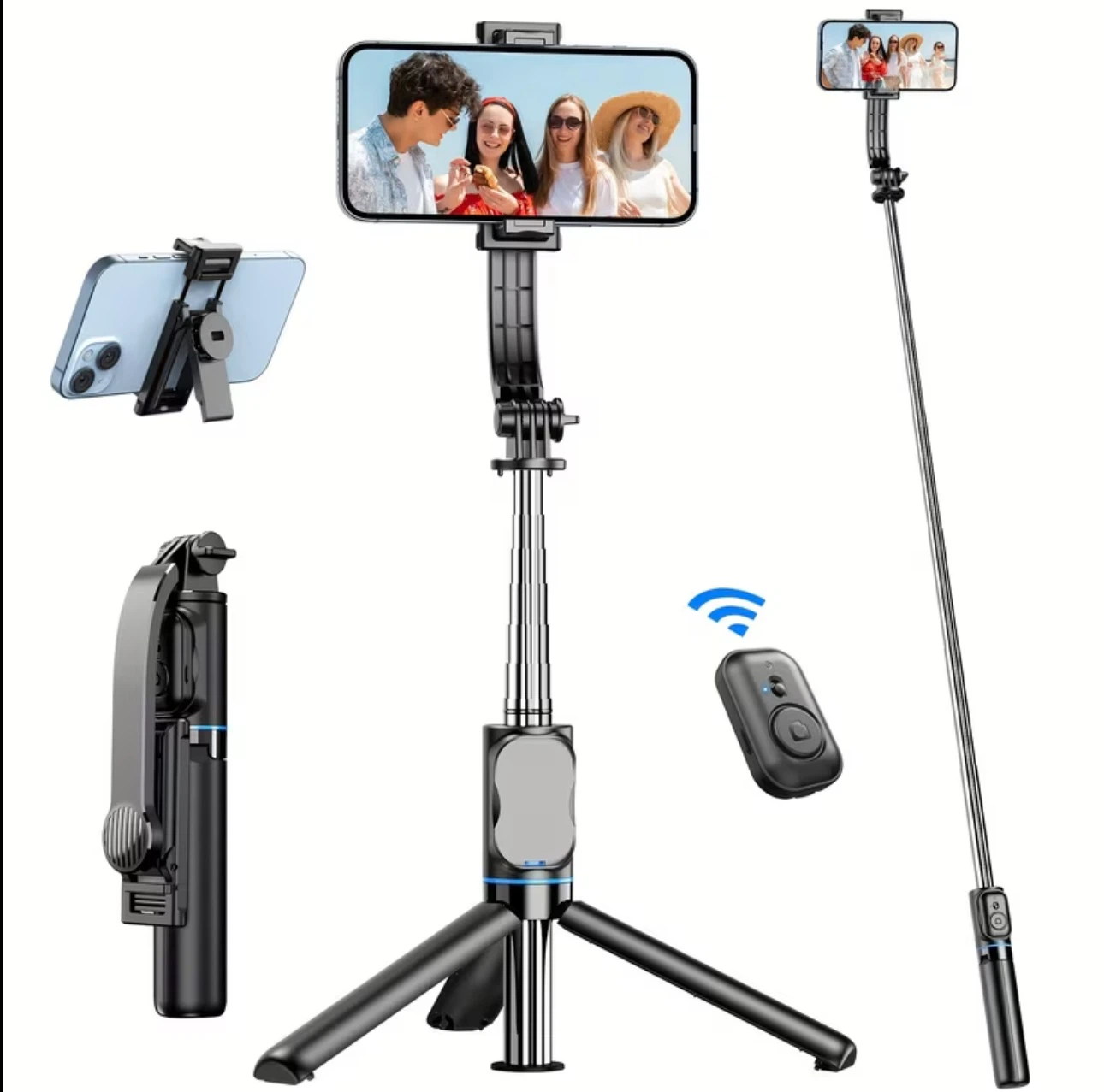 C01s Selfie Stick Tripod with Remote and Light - photo 2