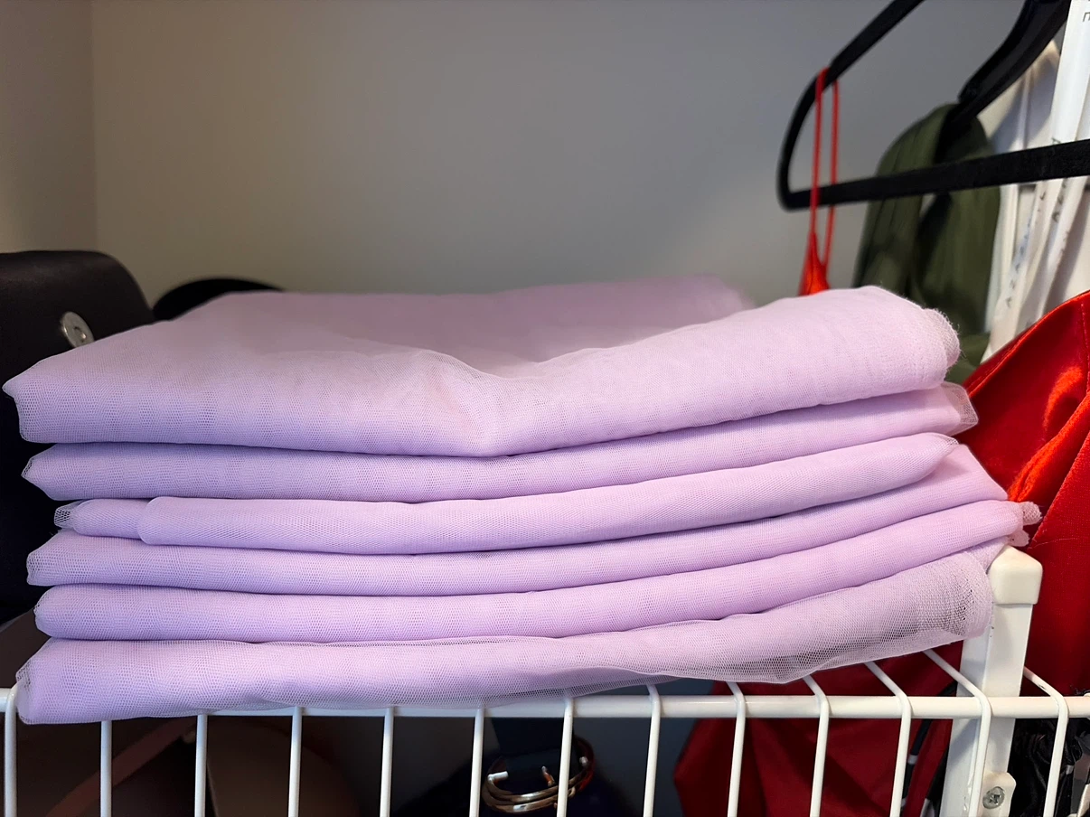 6 pcs Light Purple Net Table Runners - photo 4