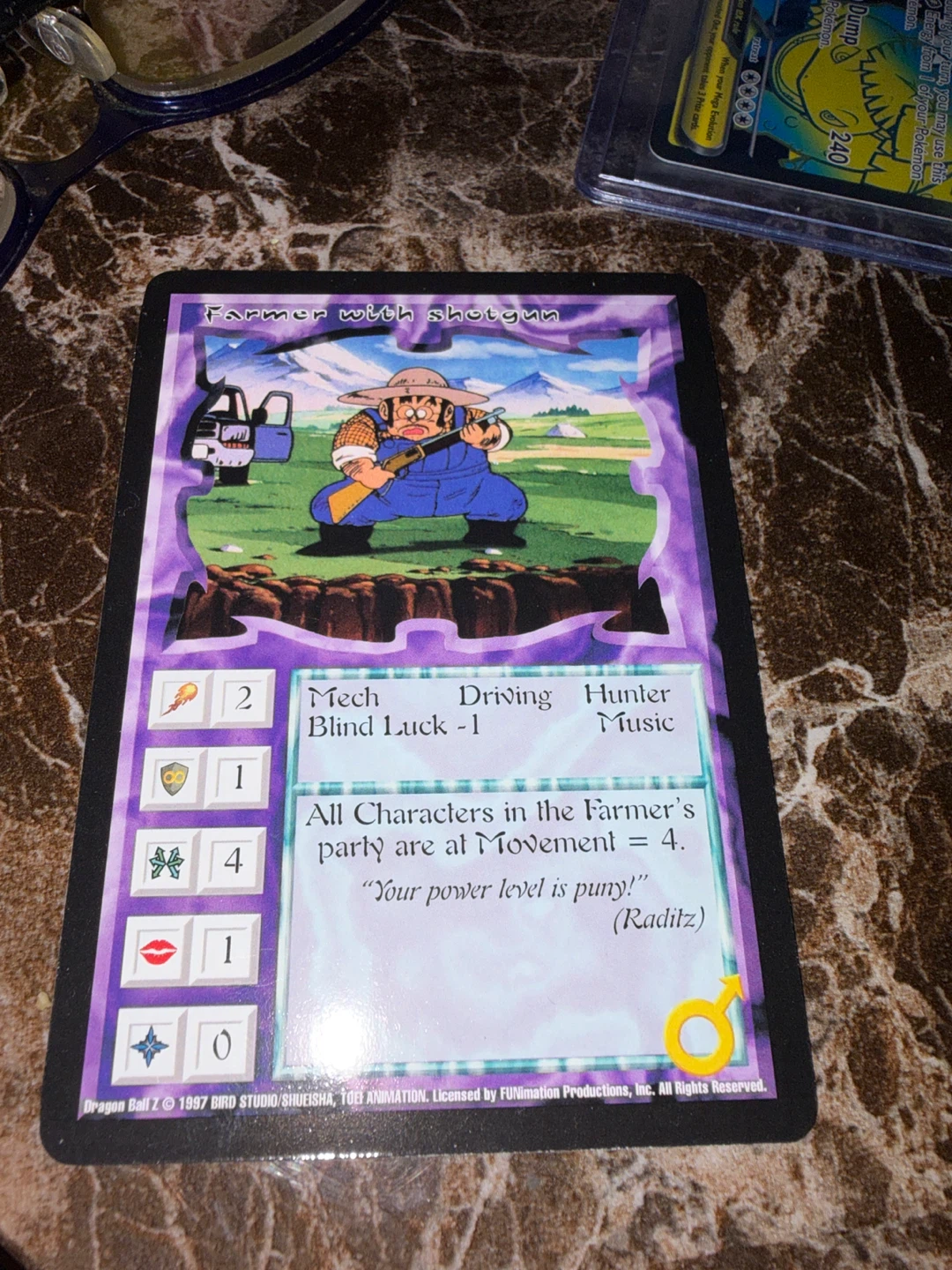 Dragon Ball Z Farmer with Shotgun Trading Card