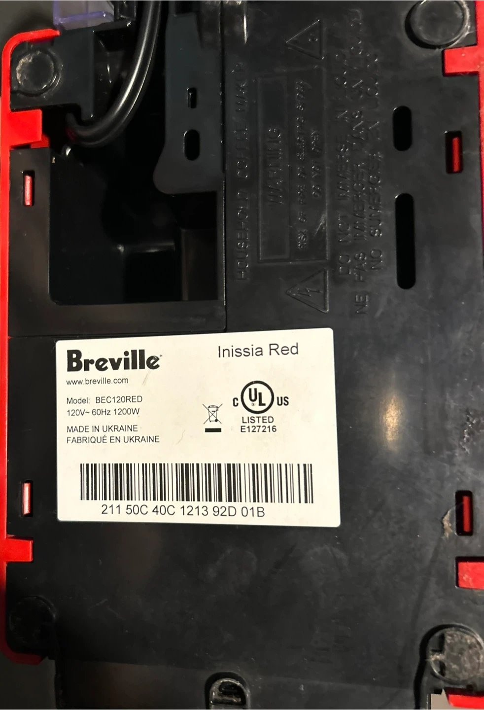 Breville Inissia Red Espresso Machine - photo 3