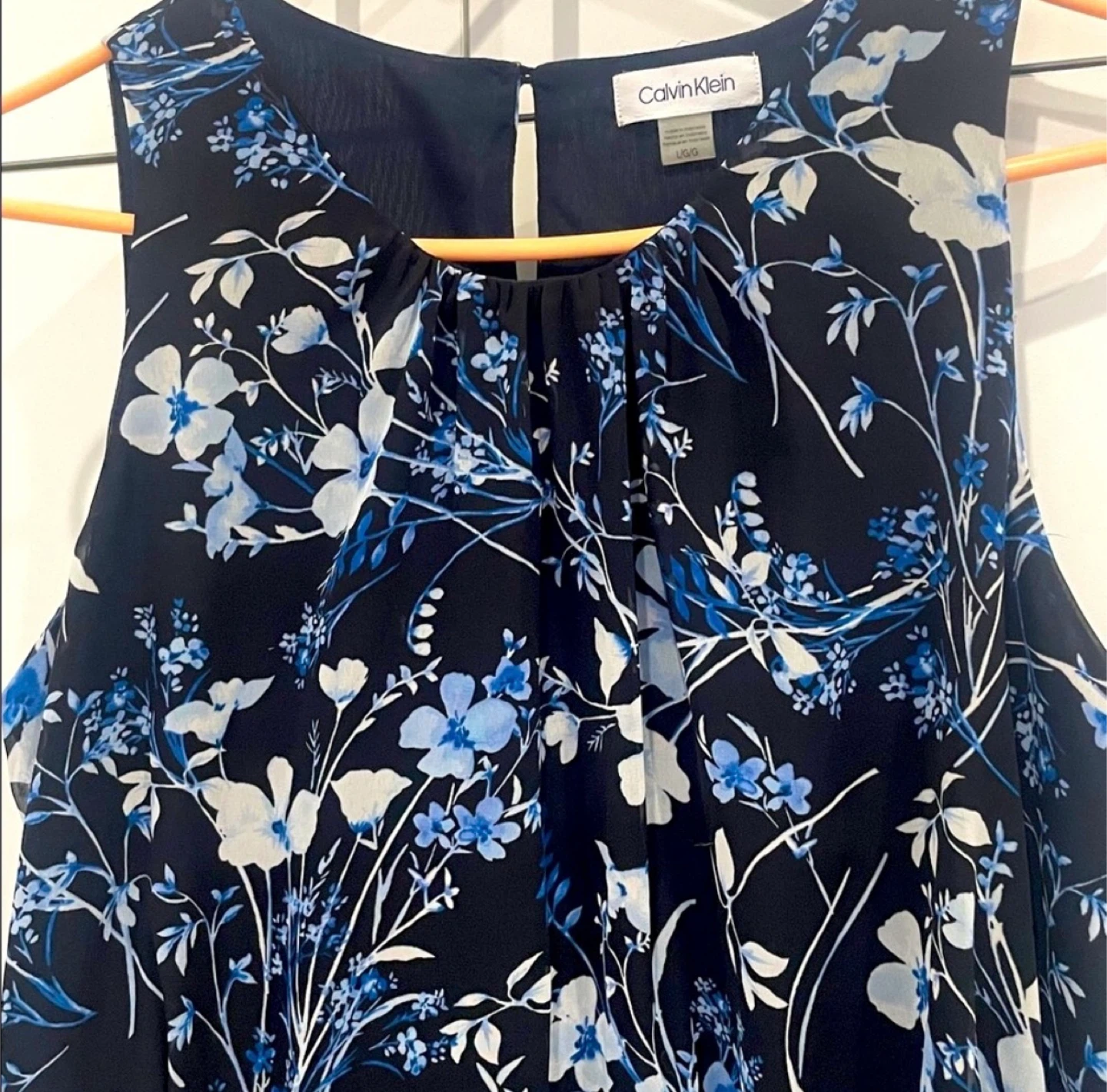 Calvin Klein Floral Sleeveless Blouse