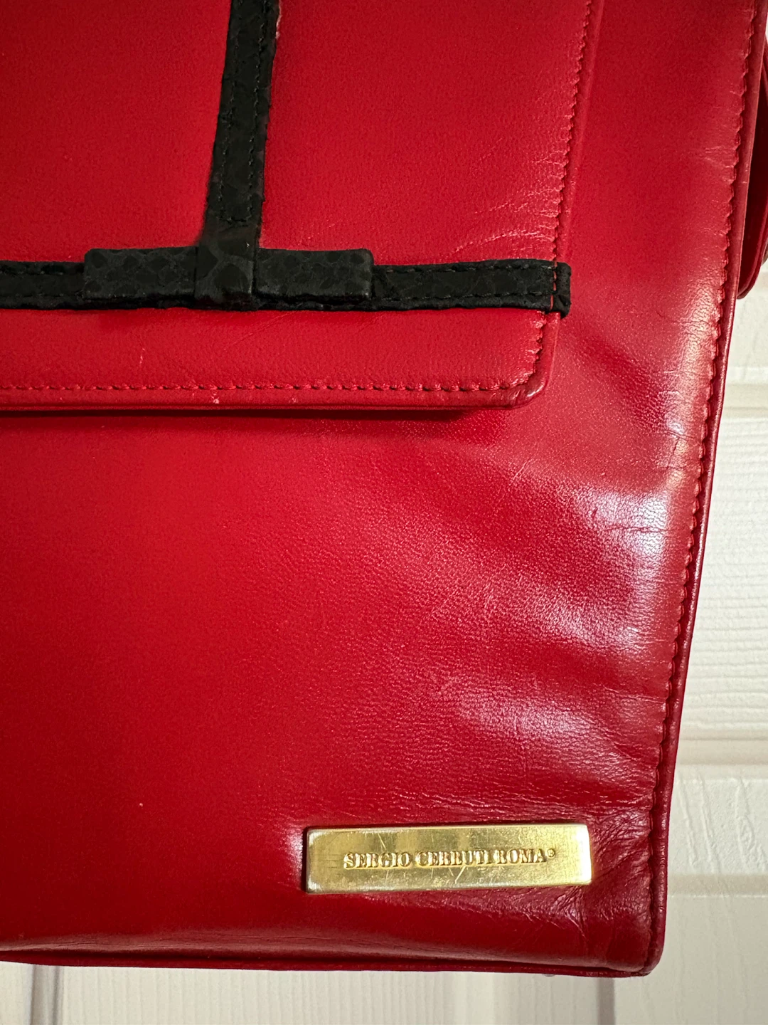 Sergio Cerruti Roma Red Leather Handbag - photo 2