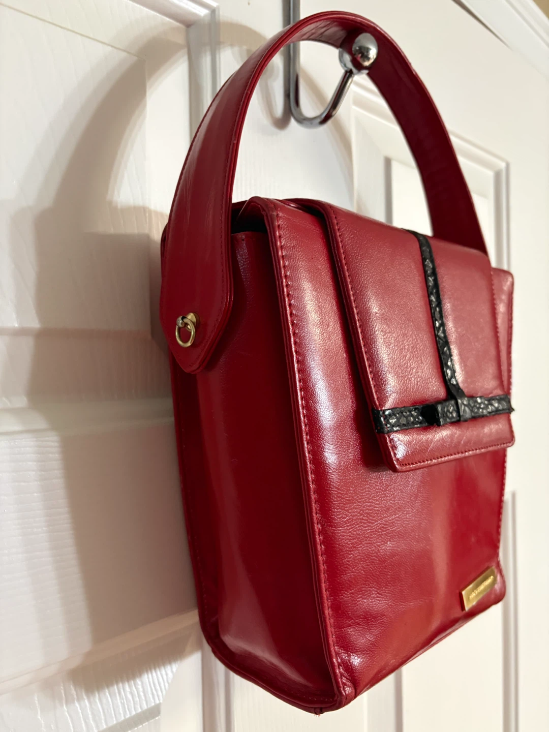 Sergio Cerruti Roma Red Leather Handbag - photo 5