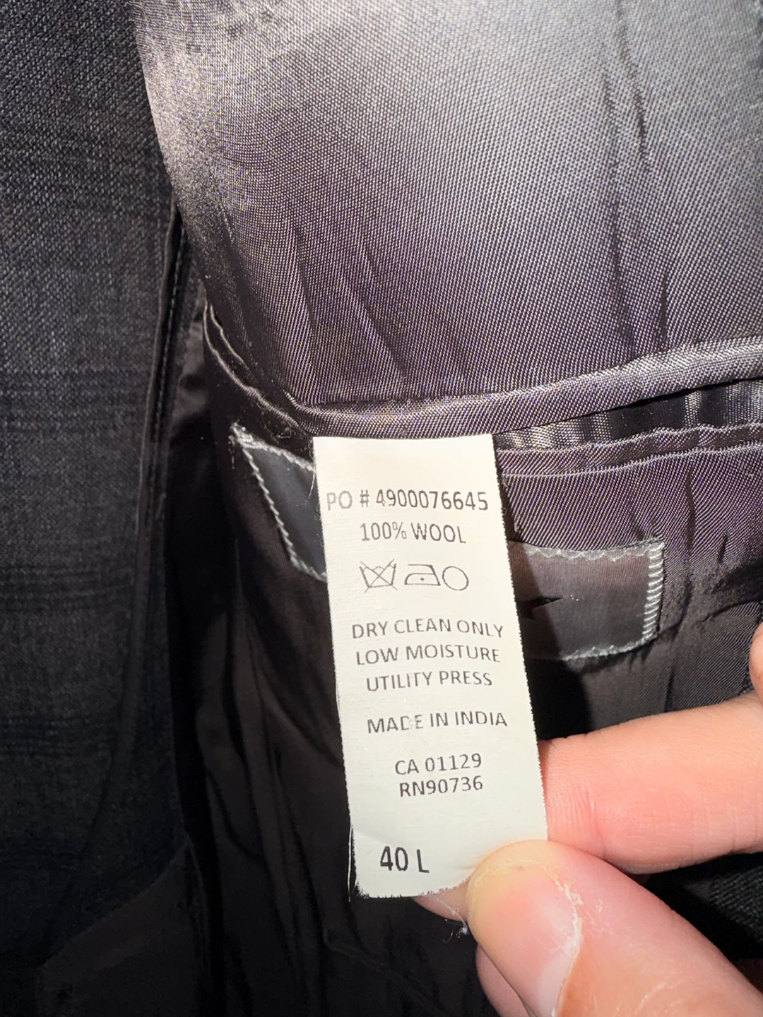 DKNY Men's 100% Wool Plaid Sport Coat Blazer - Size 40L Cleaned - photo 2