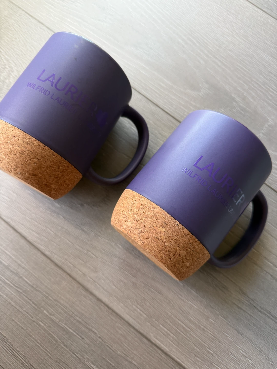 Two Wilfrid Laurier University Ceramic Mugs