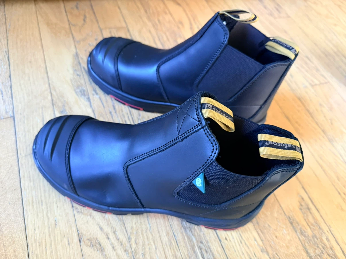 Safetoe Protective Work Boots - Black, Size 43
