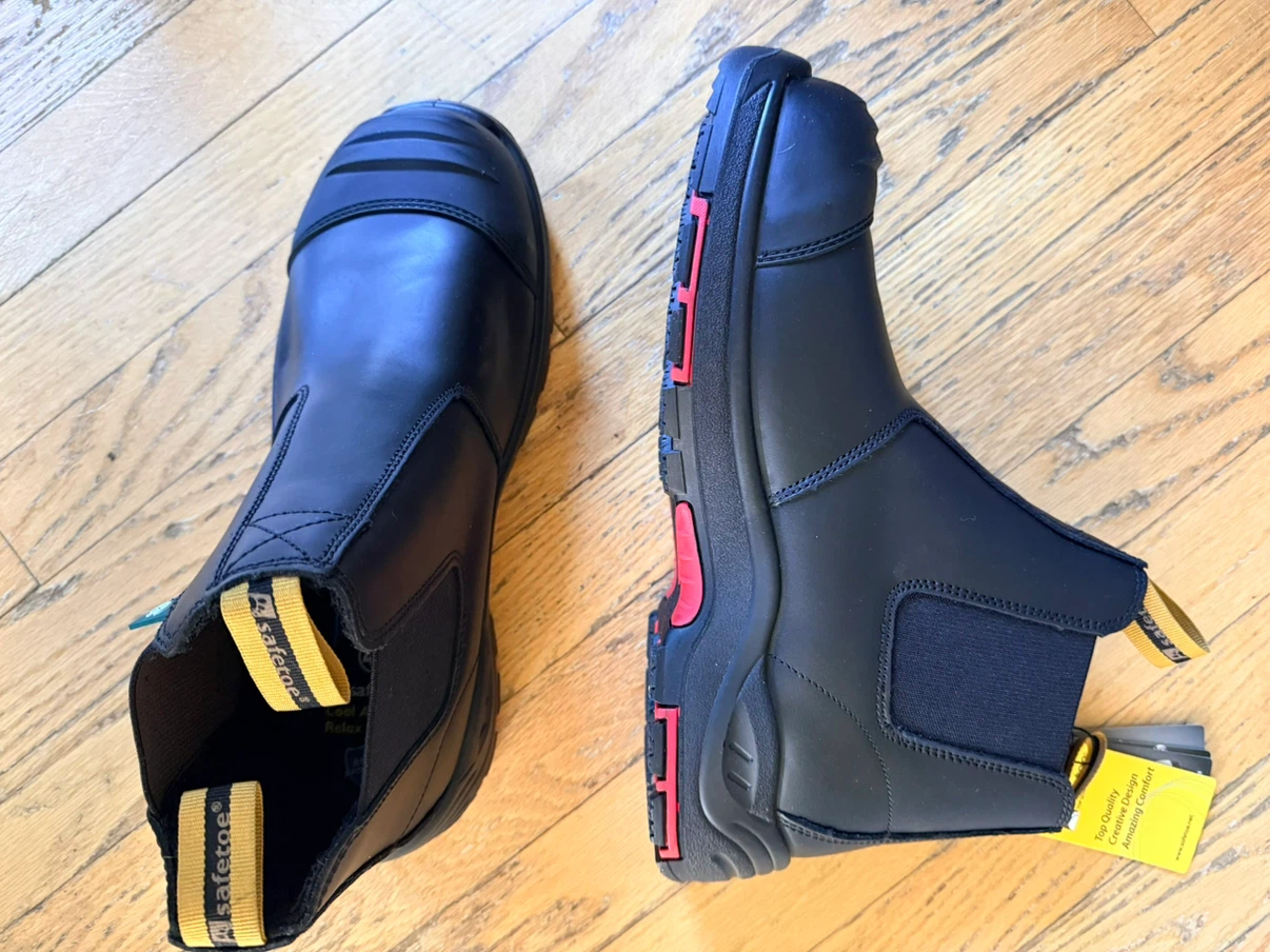 Safetoe Protective Work Boots - Black, Size 43 - photo 3