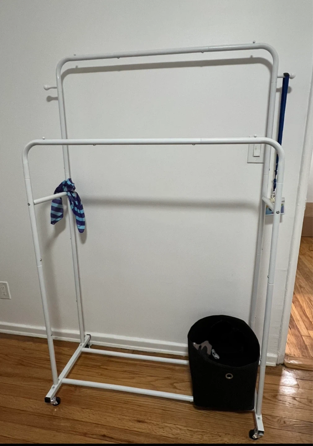 Double Rail Rolling Garment Rack - photo 2