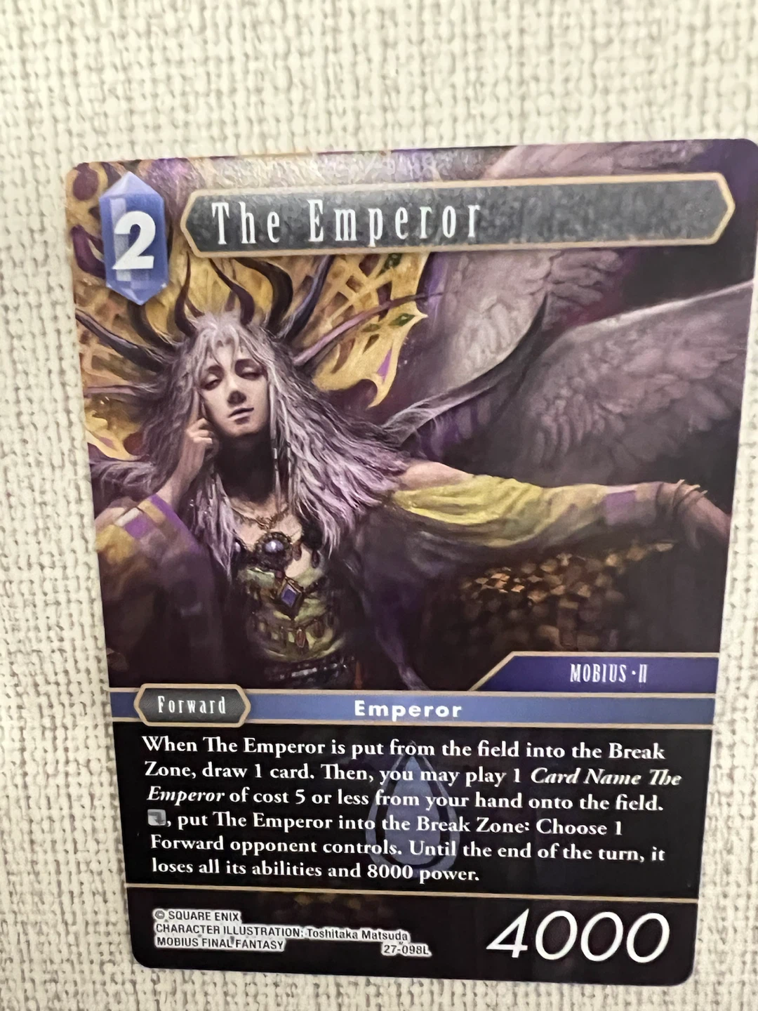 Final Fantasy TCG The Emperor 27-098L Card - photo 2