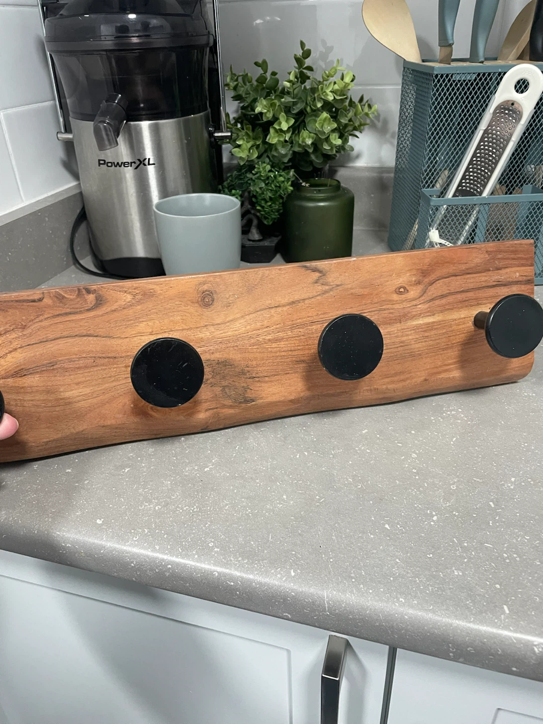 Live Edge Wood Wall Hook Rack