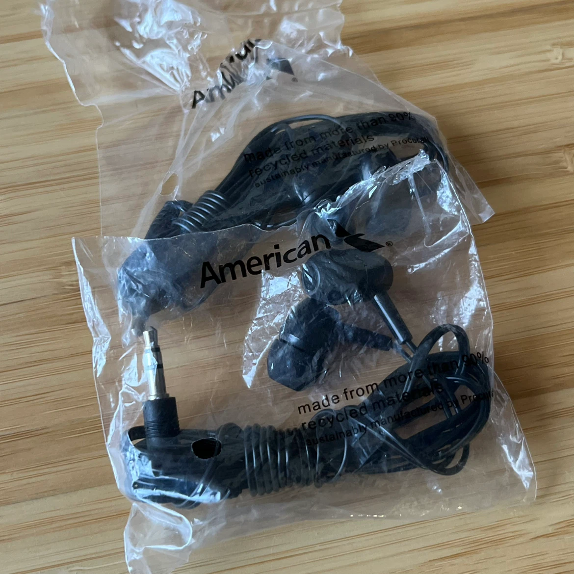 2 American Airlines Wired Earbuds