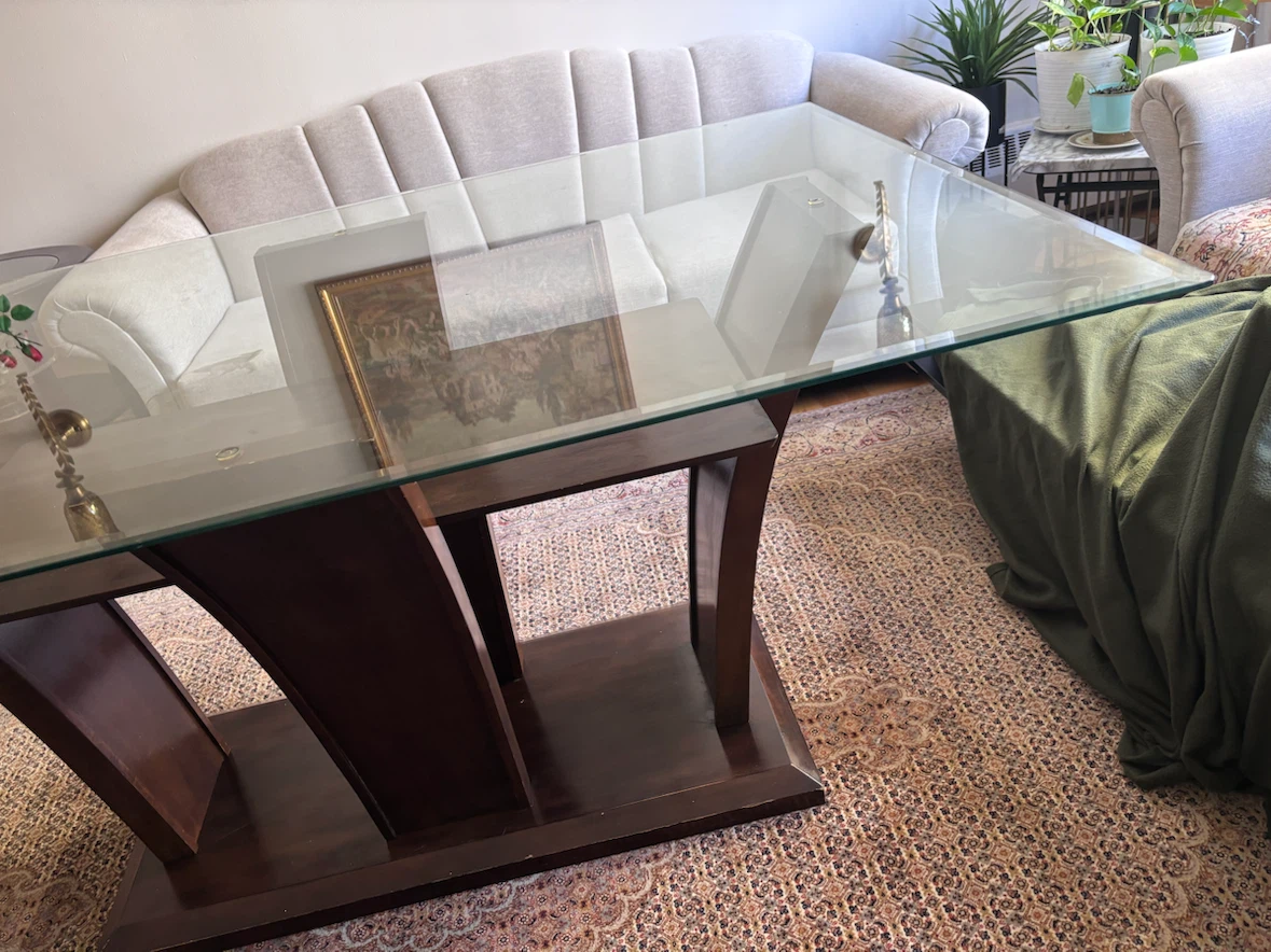 Modern Glass Top Dining Table - photo 2