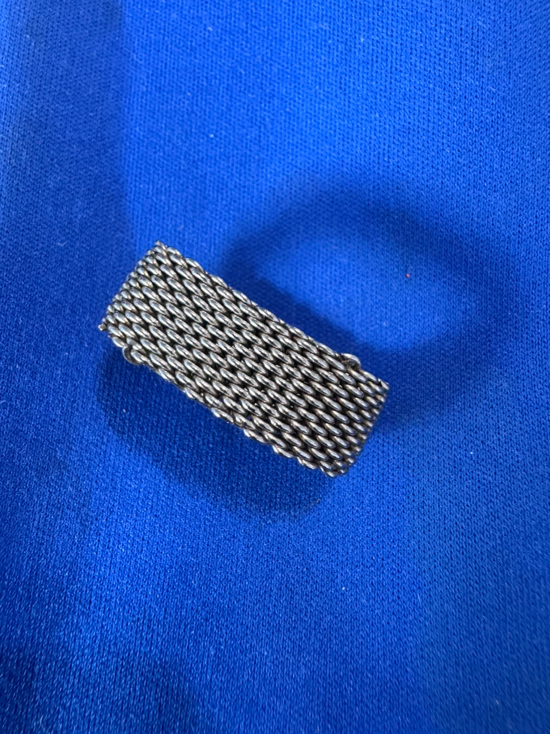 Tiffany & Co. Sterling Silver Mesh Ring size10