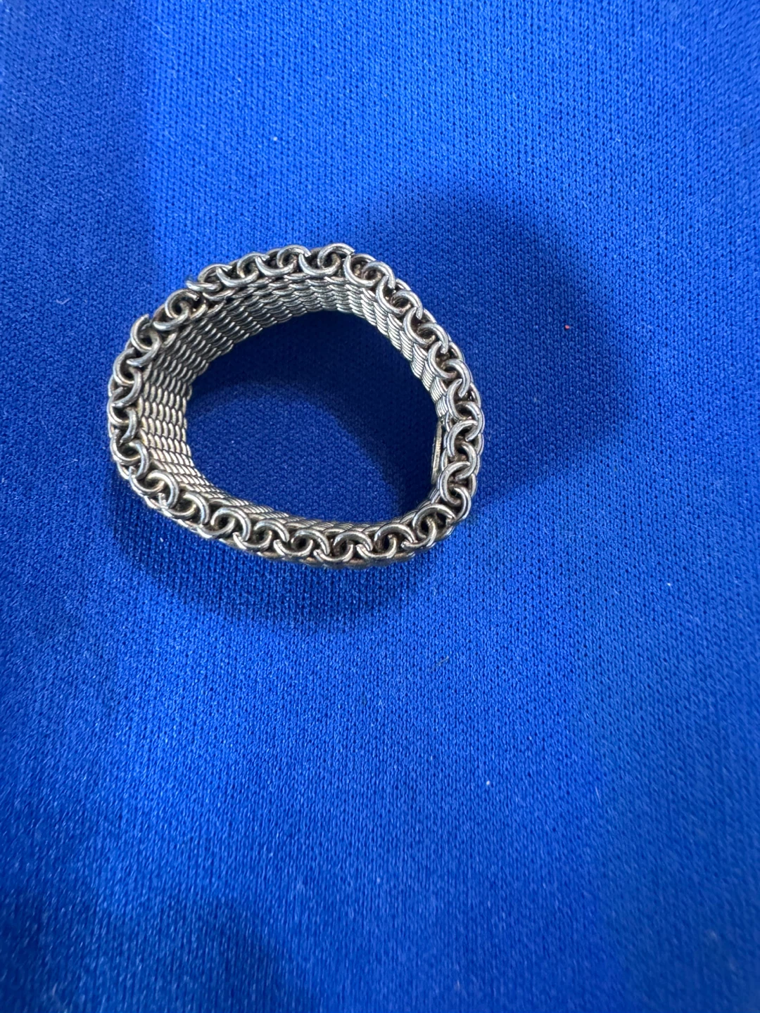 Tiffany & Co. Sterling Silver Mesh Ring size10 - photo 2