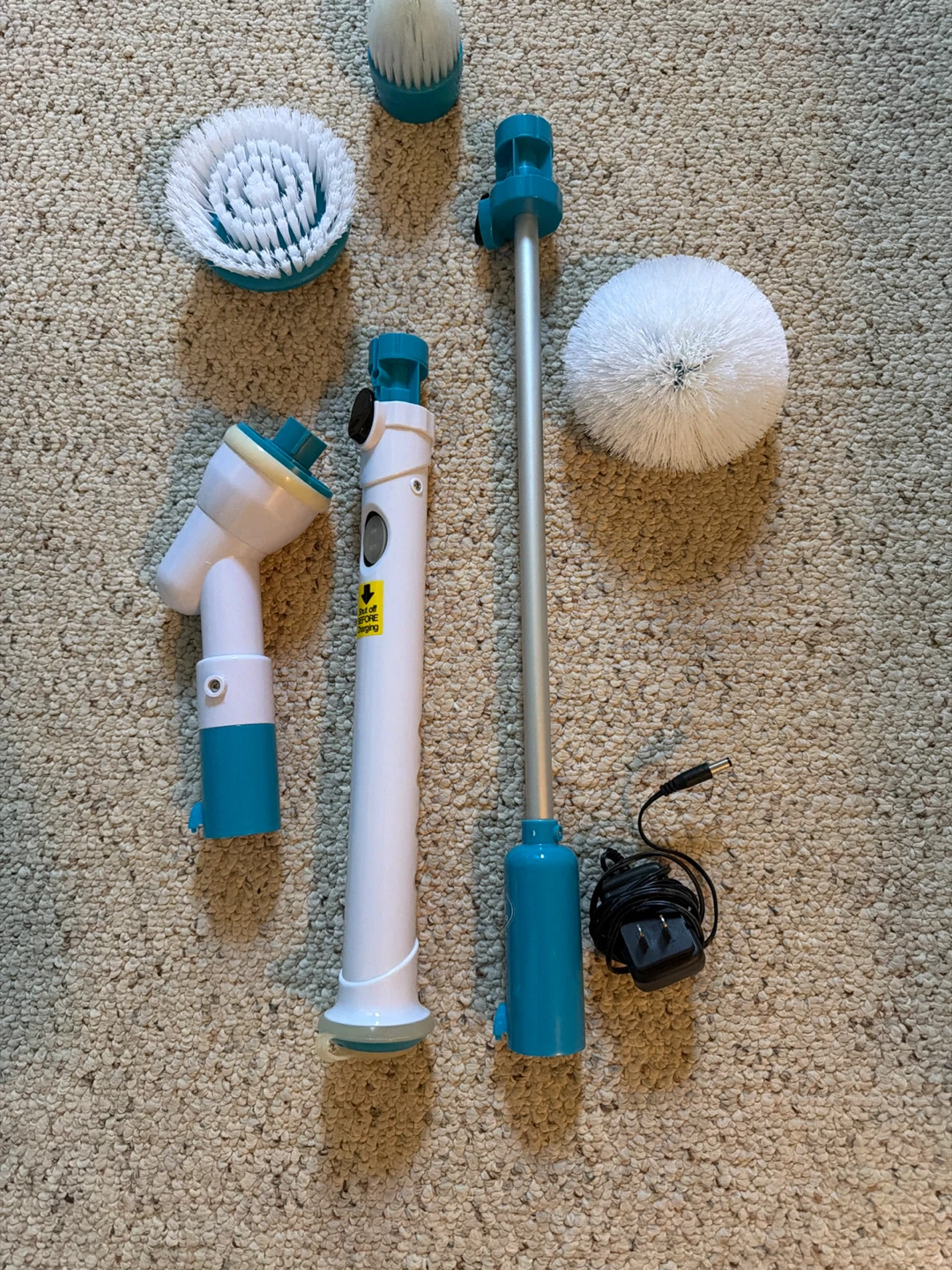 Rechargeable Power Scrubber with Attachments