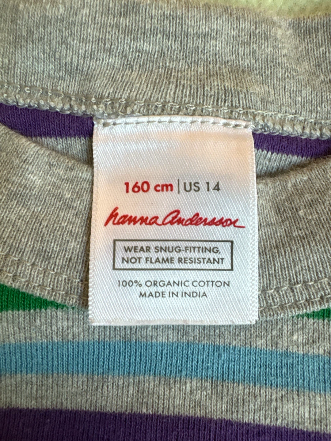 Hanna Andersson organic cotton Striped pj - photo 2
