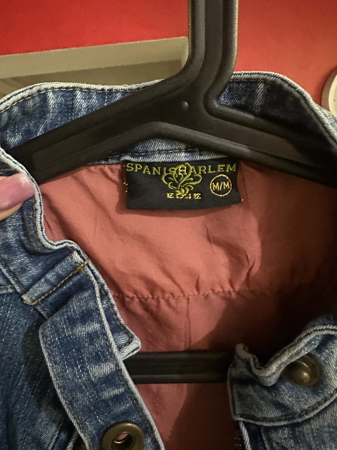 Vintage Denim Jacket – Medium – "ROCK" Graphic - photo 2