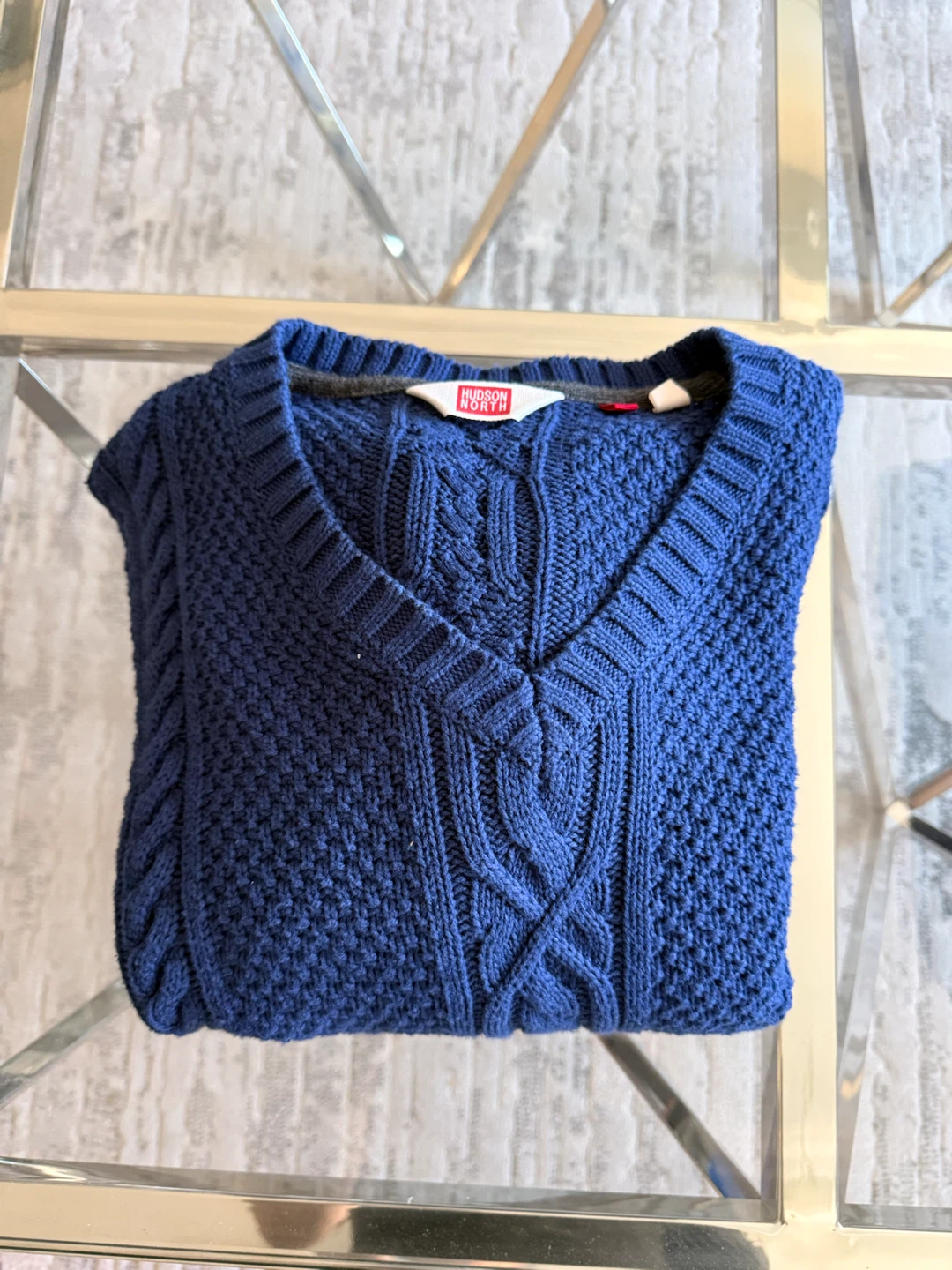 Pair of Hudson North 100% Cotton Cable Knit Sweaters (HBC) Mint - photo 2