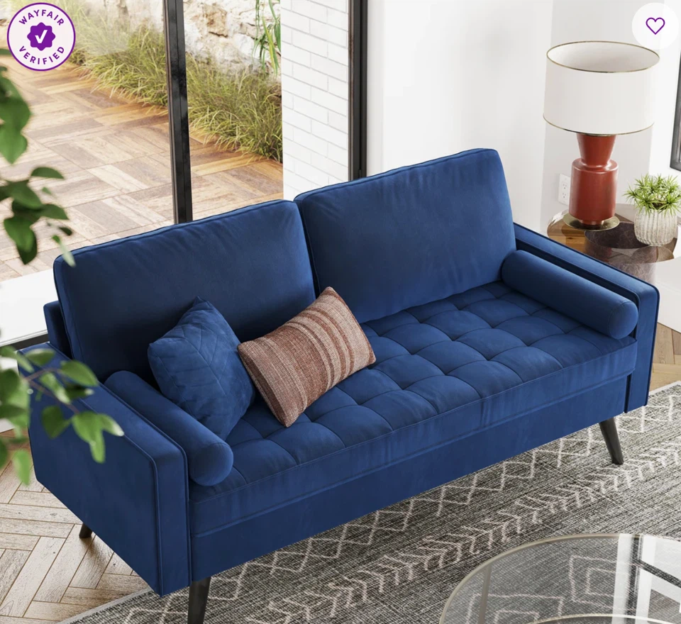 Navy blue couch