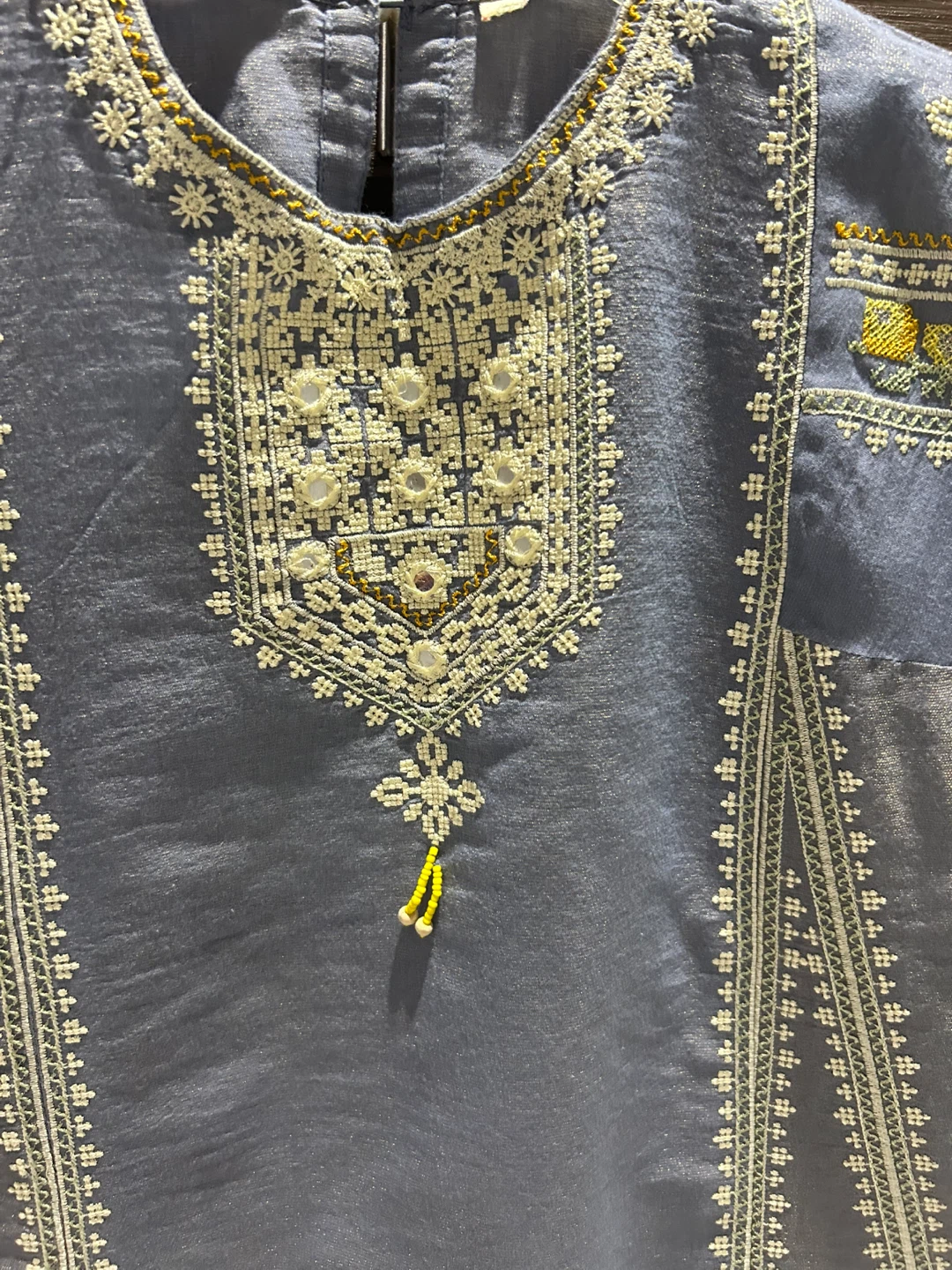 Ethnic Kids Blue Embroidered Outfit - photo 2