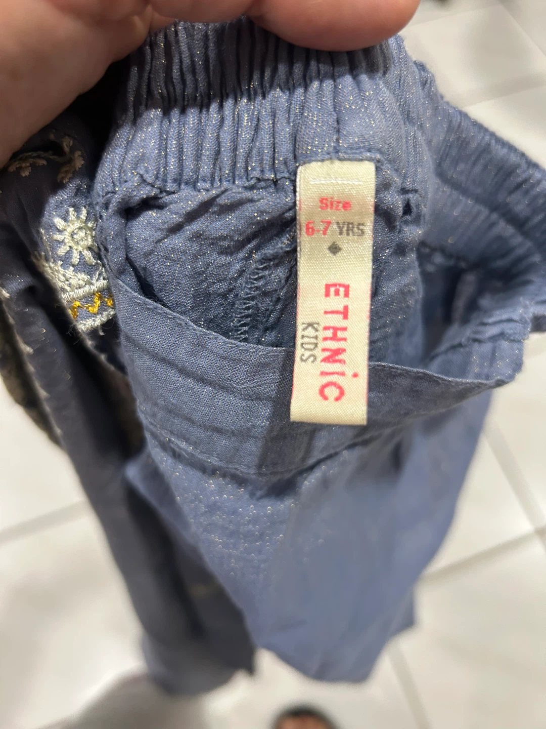 Ethnic Kids Blue Embroidered Outfit - photo 4
