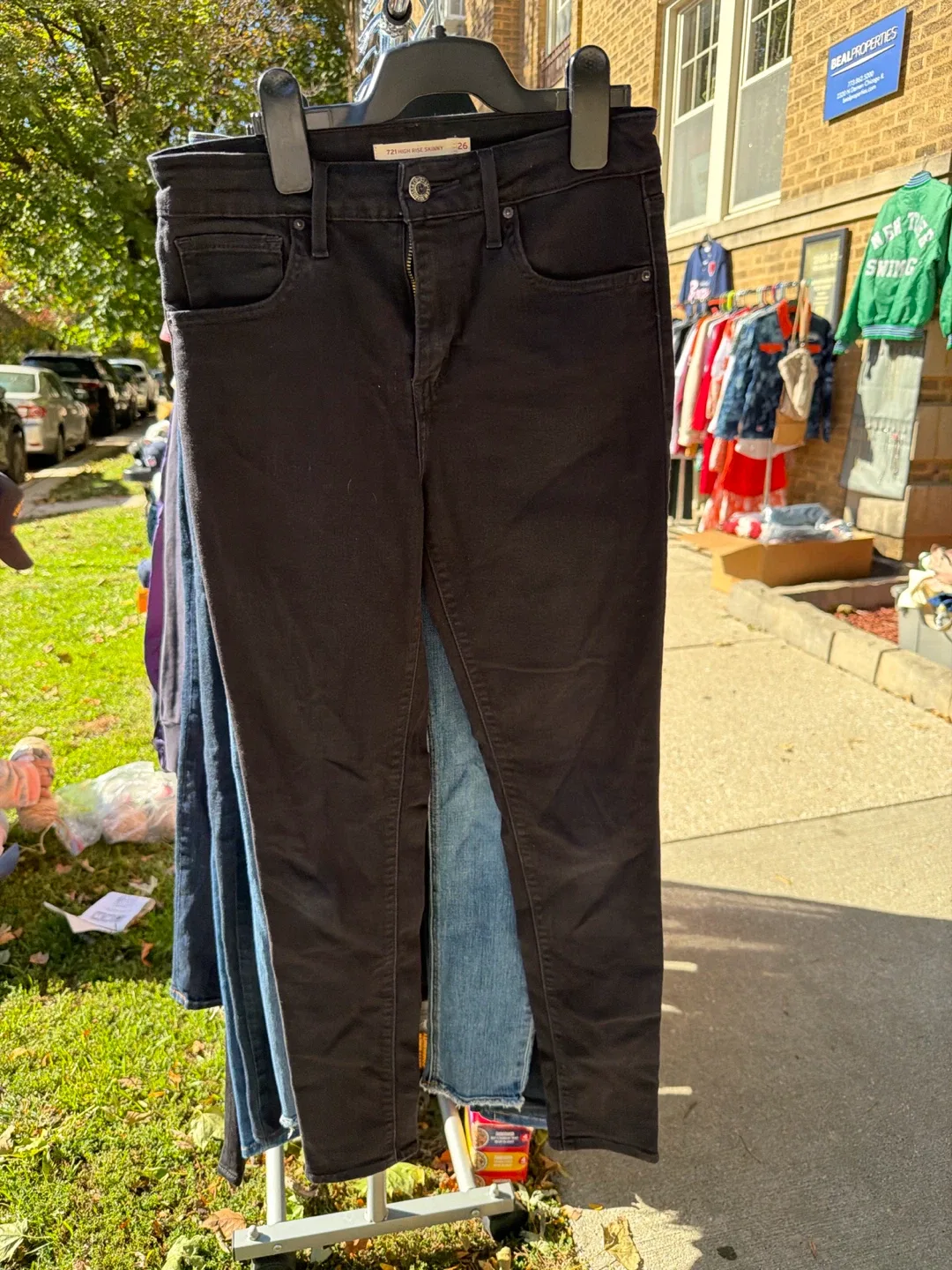Levi's 721 High Rise Skinny Jeans Black Size 26
