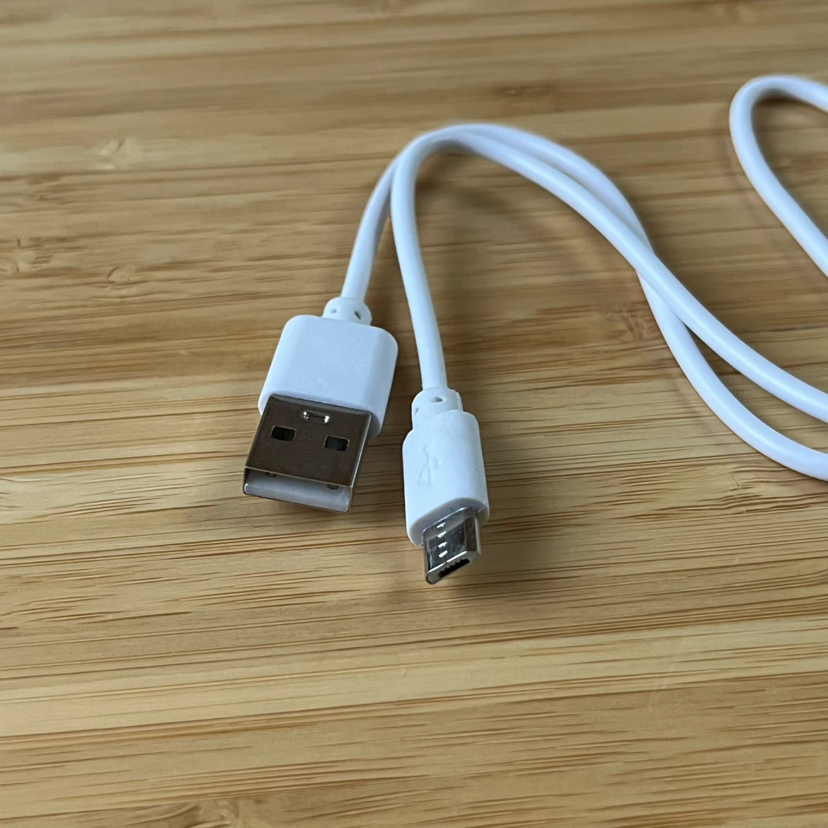 White USB-A to USB-C Charging Cable (19 Inches) - photo 2