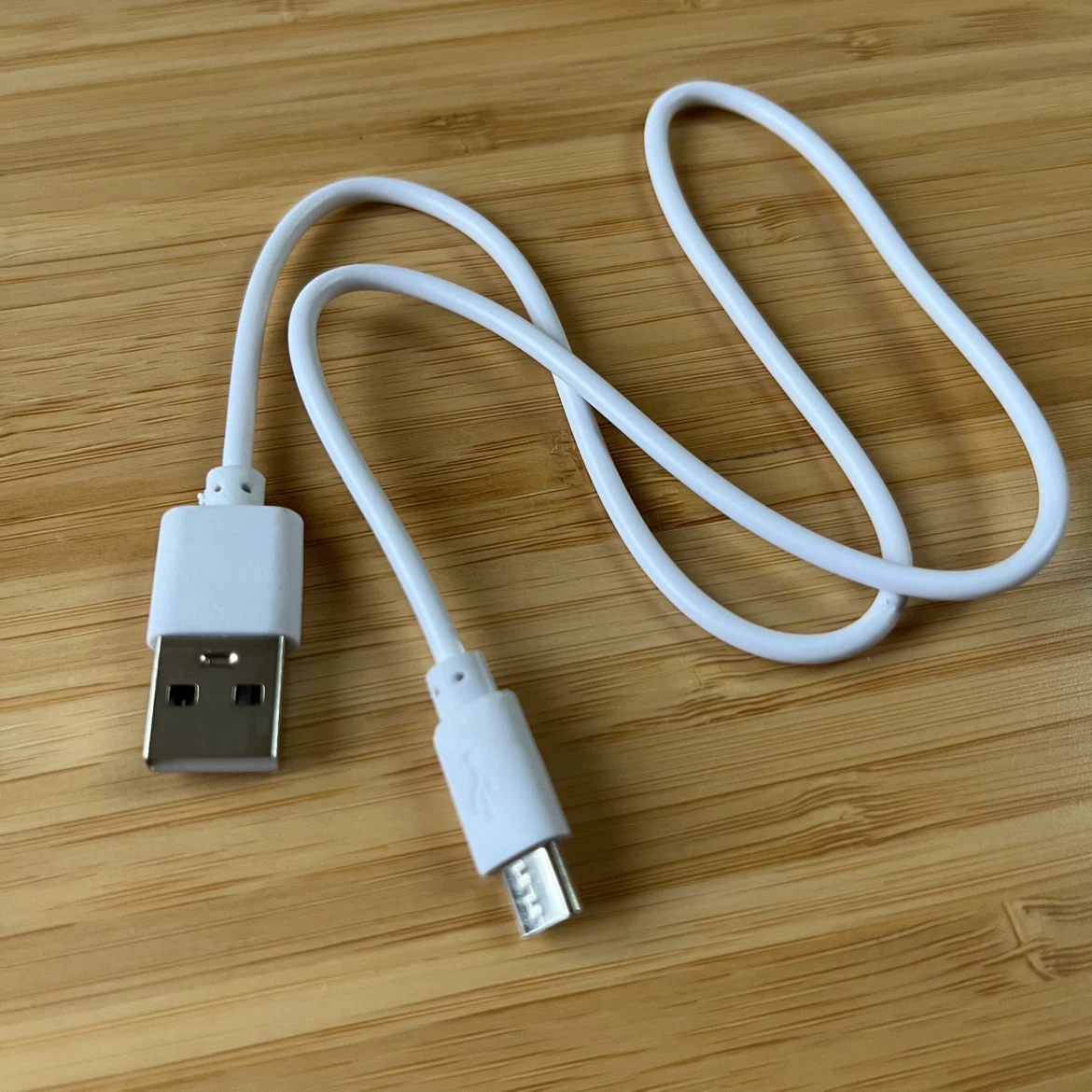 White USB-A to USB-C Charging Cable (19 Inches) - photo 3