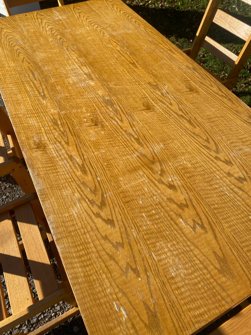 Vintage Oak Dining Table & 6 Matching Chairs (CAN DELIVER) - photo 4