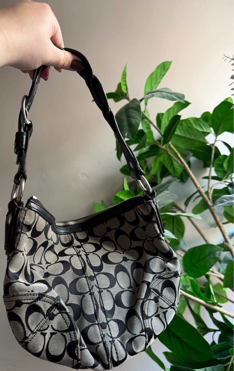 Coach Signature Monogram Soho Hobo Shoulder Bag - photo 5
