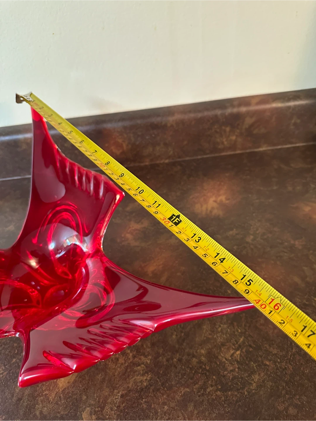 Vintage Ruby Red Art Glass Bird Bowl - photo 4