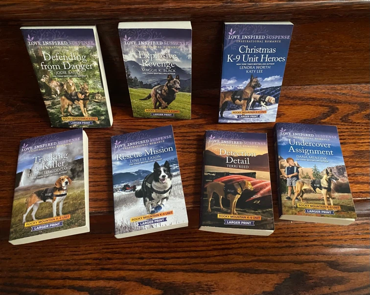 Set of 7 Rocky Mountain K-9 Unit Love Inspired Suspense Books