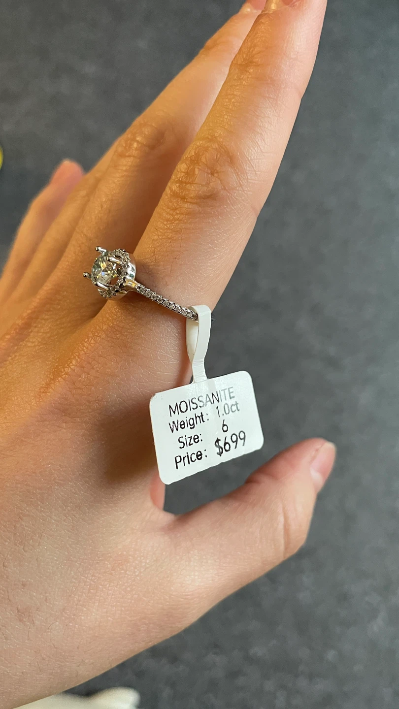 $200 obo 1.0ct Moissanite Halo Ring - photo 3