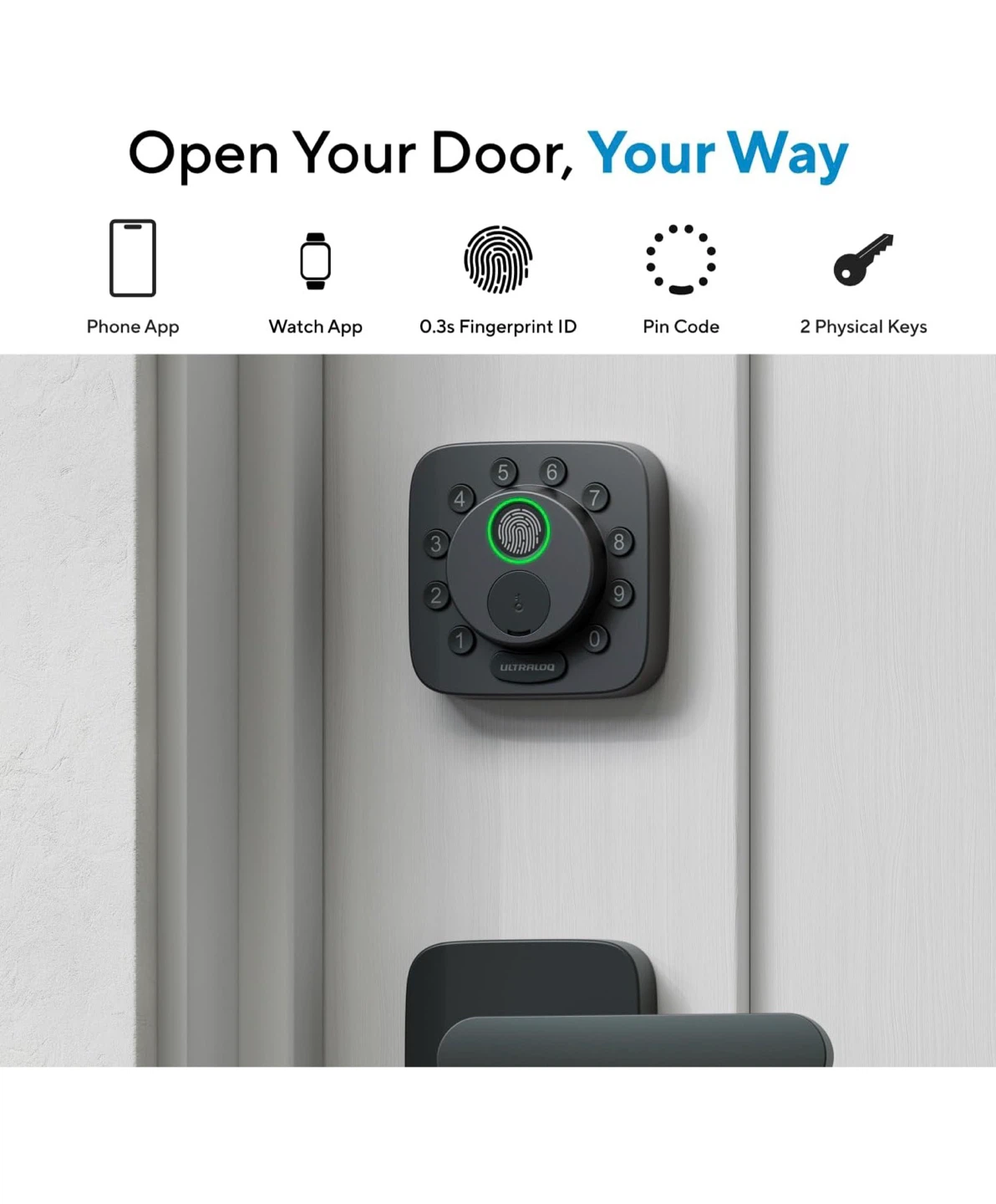 ULTRALOQ Bolt SE WiFi Smart Lock, Fingerprint Deadbolt - photo 2