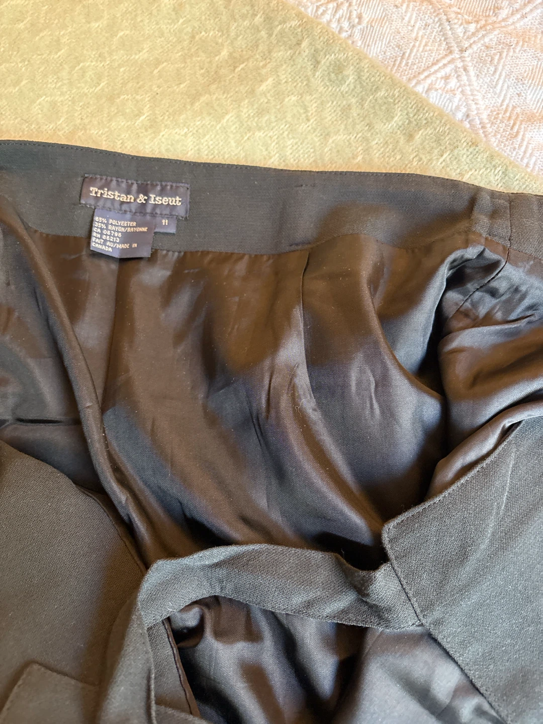 Tristan & Iseut Black full length wrap Skirt Size 11 - photo 3