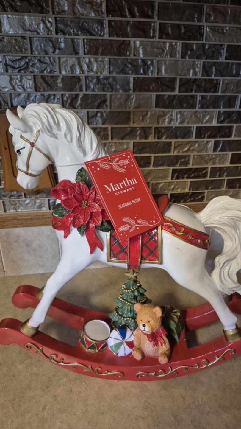 Martha Stewart Christmas Rocking Horse Decor