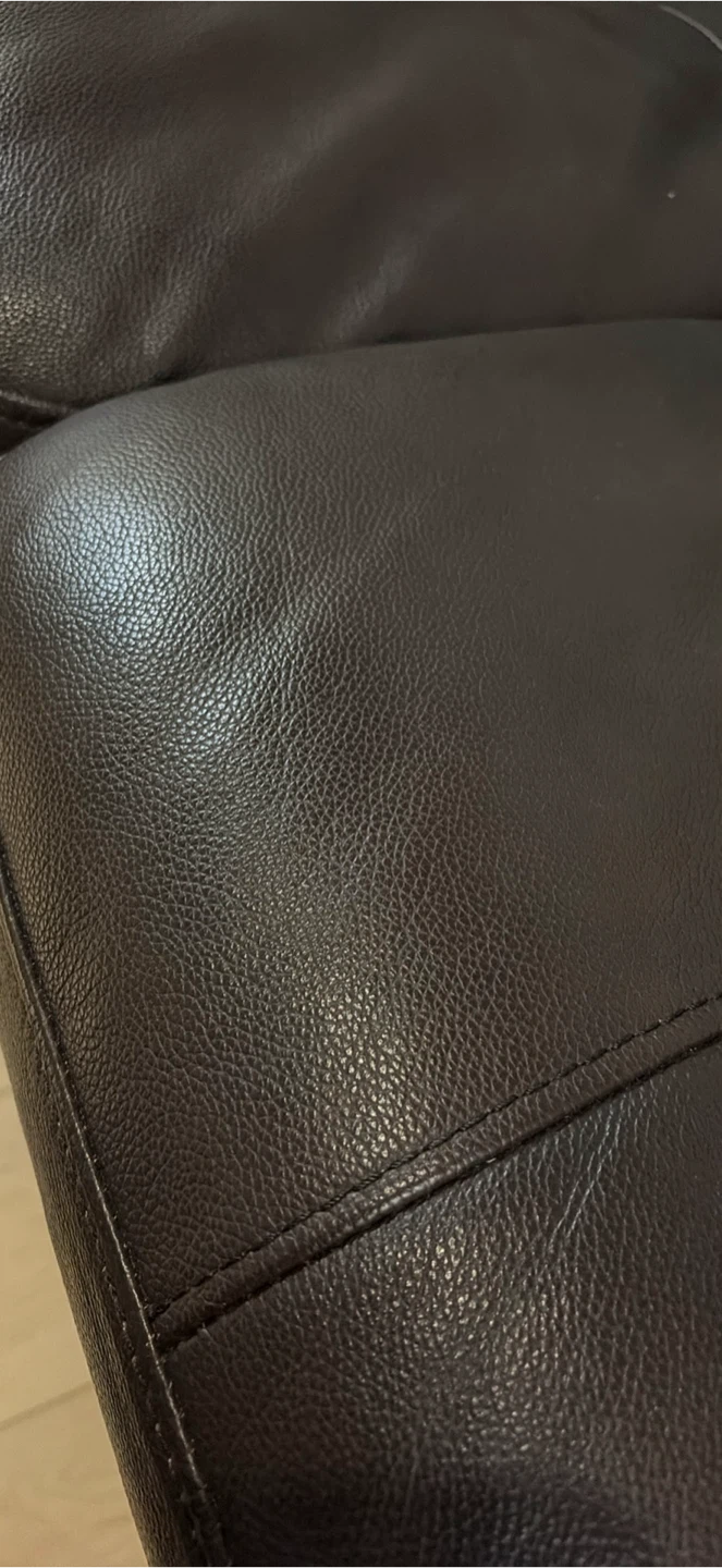 Dark Brown Leather Sofa - photo 2