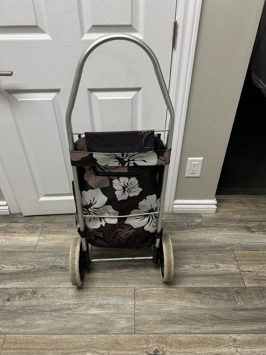 Floral Print Rolling Shopping Cart - photo 2