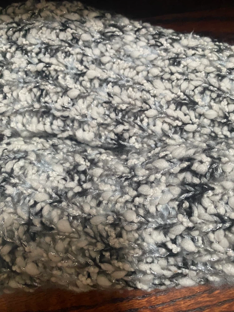 Cozy Knit Slippers Grey and White - photo 2