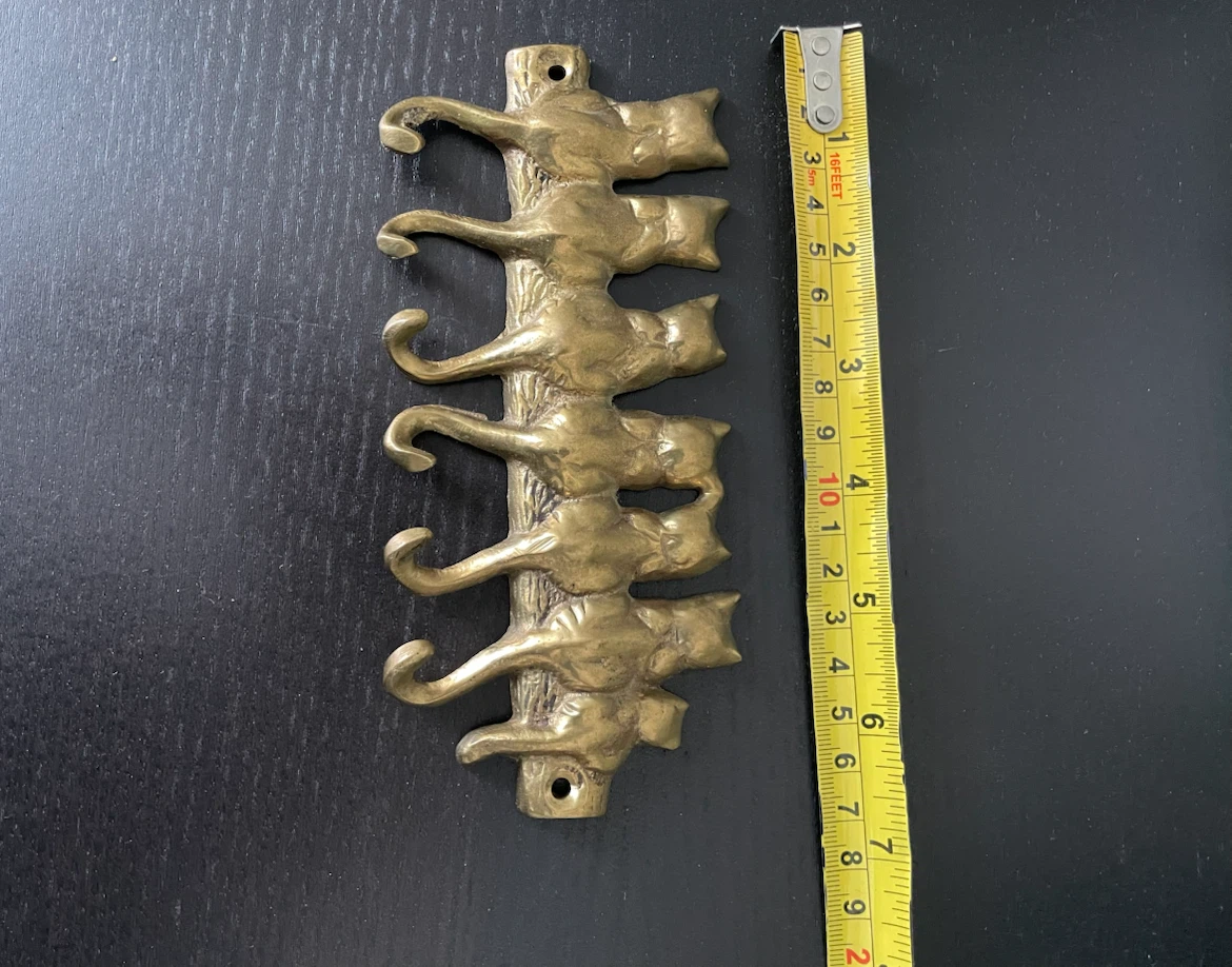 Brass Cat Hook Rack - photo 2